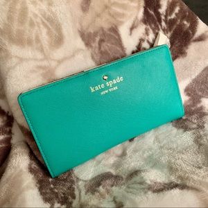 💚💙 NWT Kate Spade Aqua Bifold Wallet 💙💚